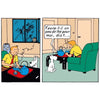Tintin prenant le thé
